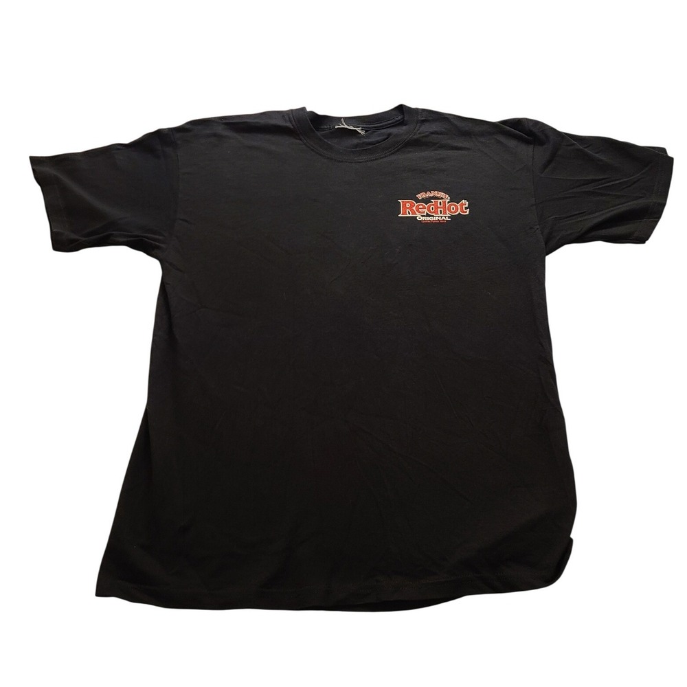 Franks RedHot Original Sauce Graphic T-Shirt Black Men's Large Short‎ sleeve